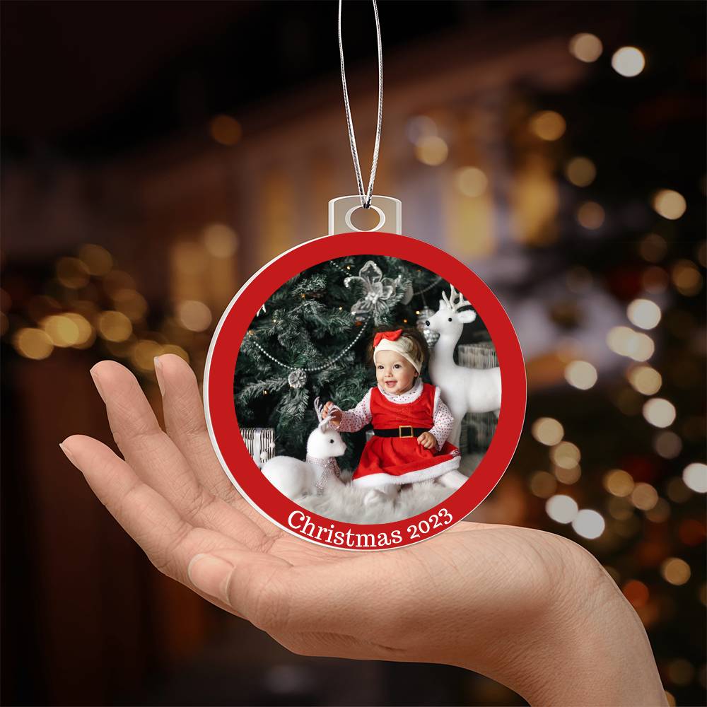 Personalize Photo Christmas Ornament 2023-[Heartfelt Family Gift]