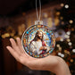 Jesus Stain glass effect Acrylic Christmas Ornament-[Heartfelt Family Gift]