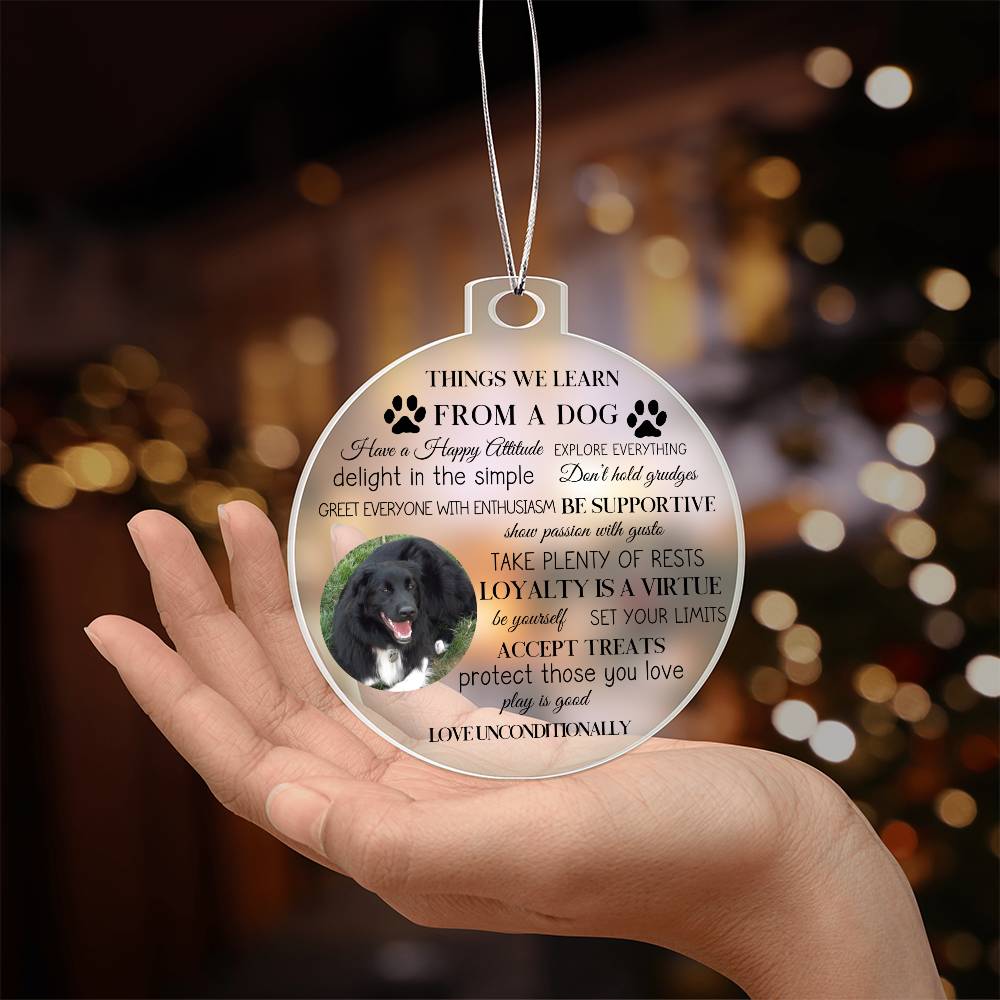 Personalized Photo Things We Learn From A Dog-[Heartfelt Family Gift]
