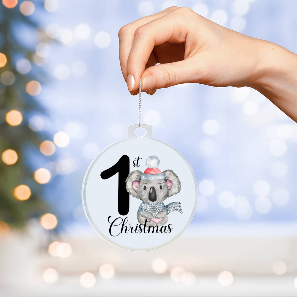 Baby's 1st Christmas Koala Bear Christmas Tree Ornament-[Heartfelt Family Gift]