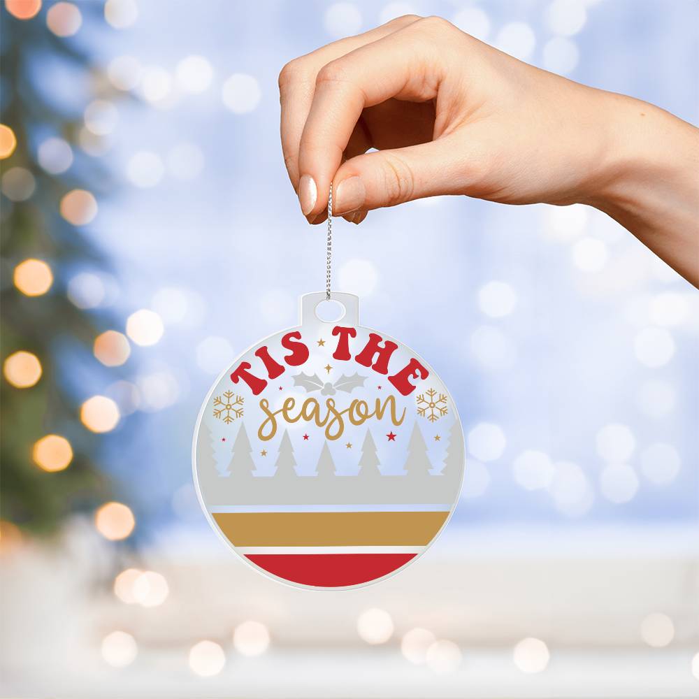 Monogrammed Christmas Ornament - Tis the Season Decoration-[Heartfelt Family Gift]