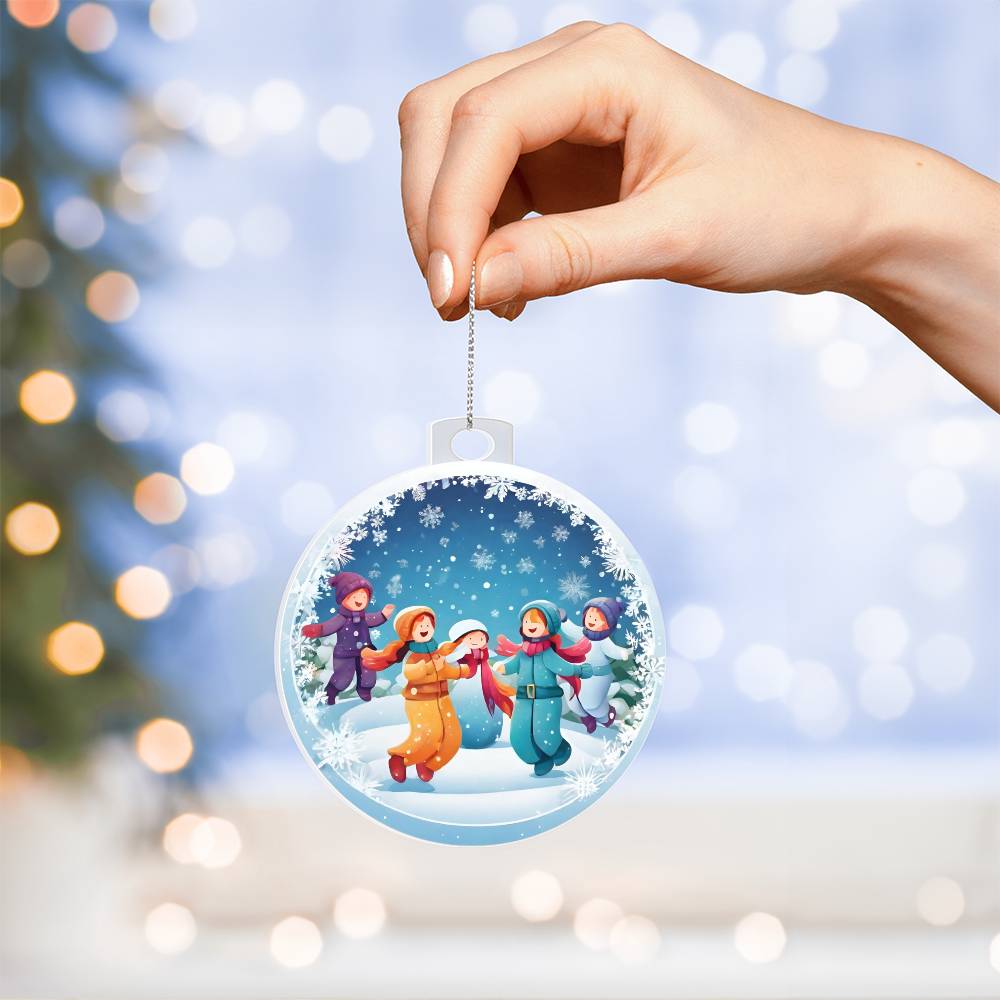 Snow Day Kids Christmas Ornament for Playtime Fun - Add a Festive Touch to Your Tree-[Heartfelt Family Gift]