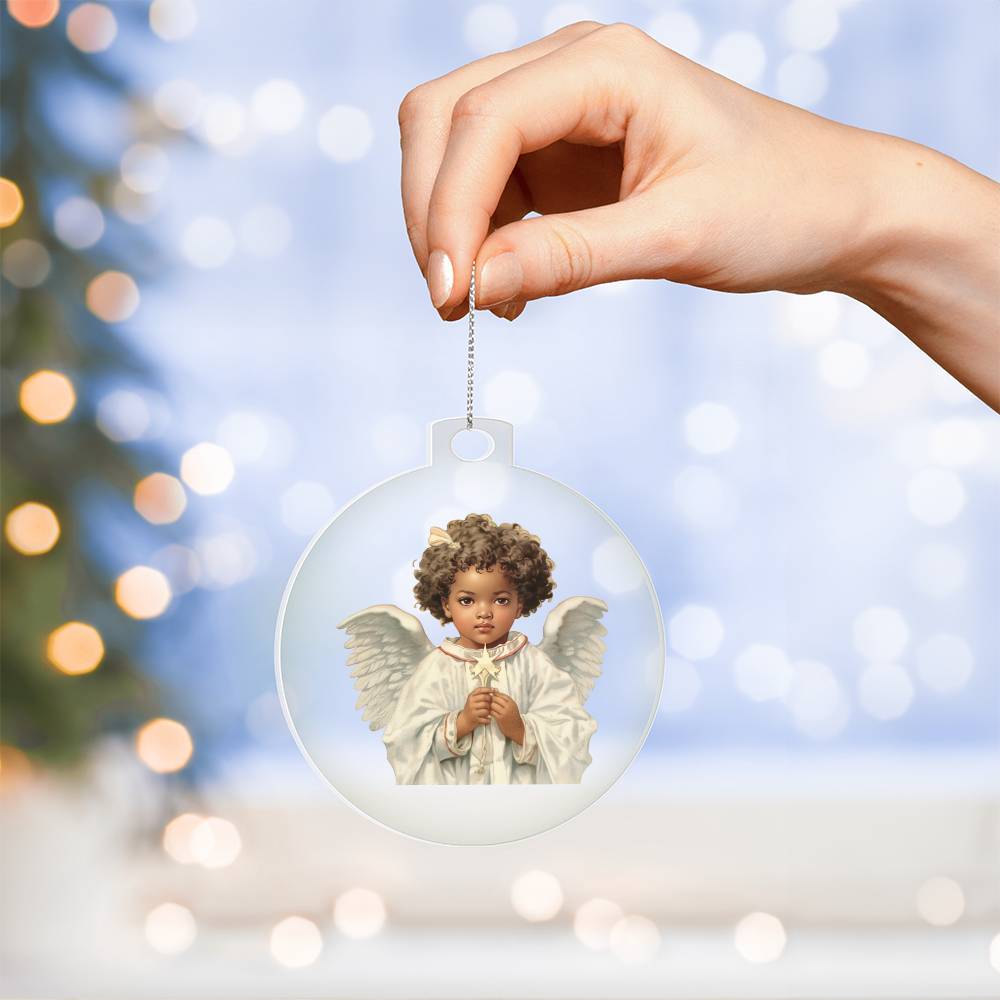 African American Angel Christmas Ornament - Elegant and Festive Decoration for the Holidays-[Heartfelt Family Gift]