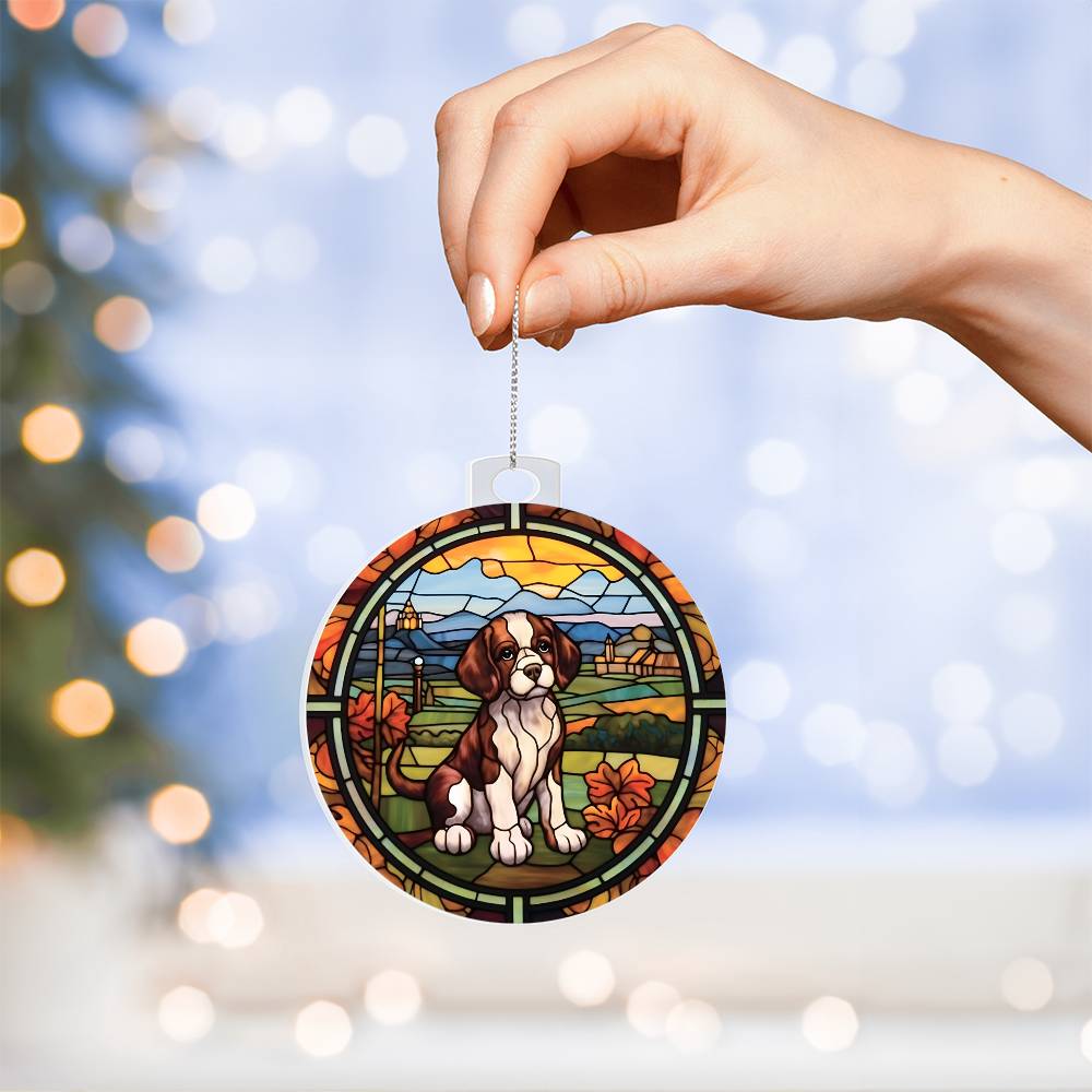 Beagle Christmas Ornament - Adorable Acrylic Holiday Decor for Dog Lovers-[Heartfelt Family Gift]