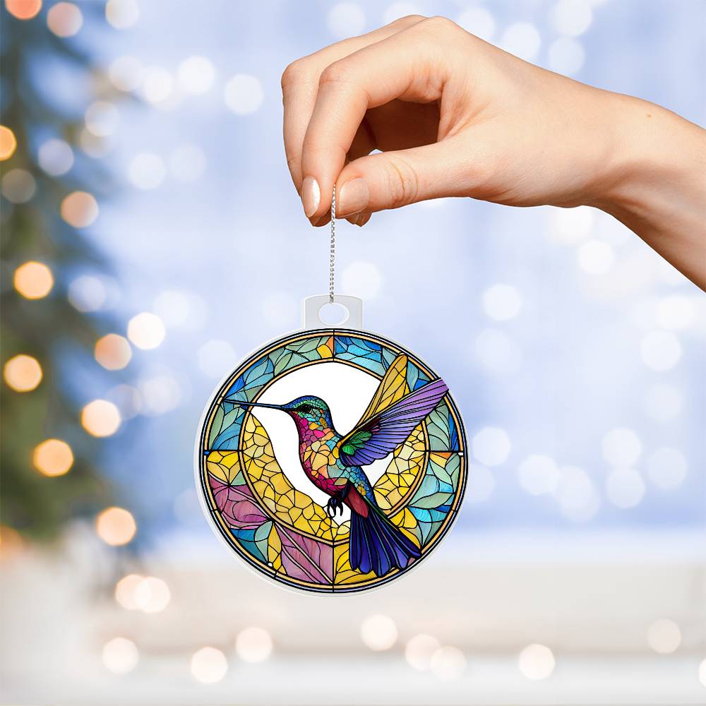 Hummingbird Breakaway 3d Effect Acrylic Ornament-[Heartfelt Family Gift]