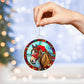 Stunning Stained Glass Horse Christmas Ornament - Handcrafted Holiday Decoration-[Heartfelt Family Gift]