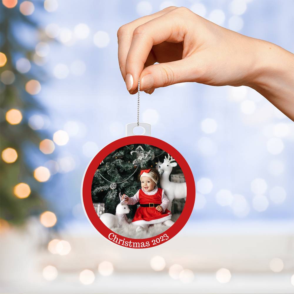 Personalize Photo Christmas Ornament 2023-[Heartfelt Family Gift]