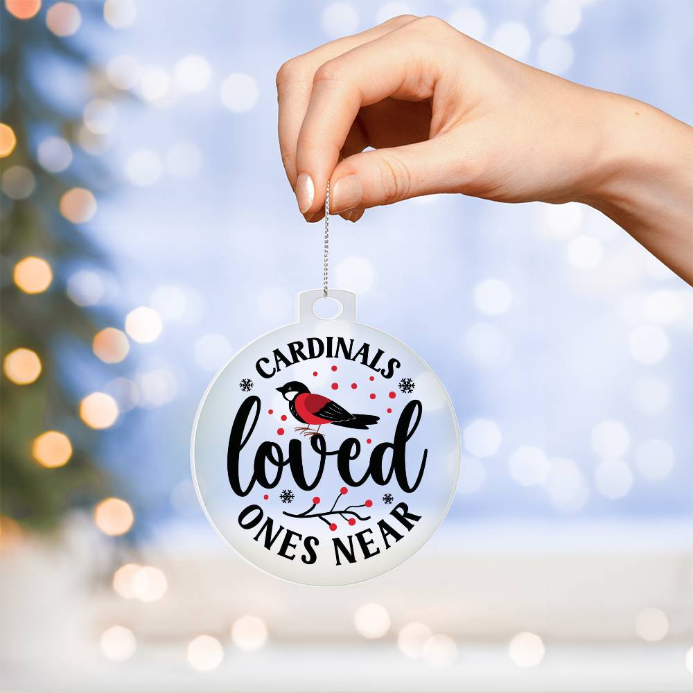 Cardinal Memorial Acrylic Ornament-[Heartfelt Family Gift]
