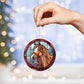 Handmade Stained Glass Horse Christmas Ornament - Festive Holiday Decoration-[Heartfelt Family Gift]