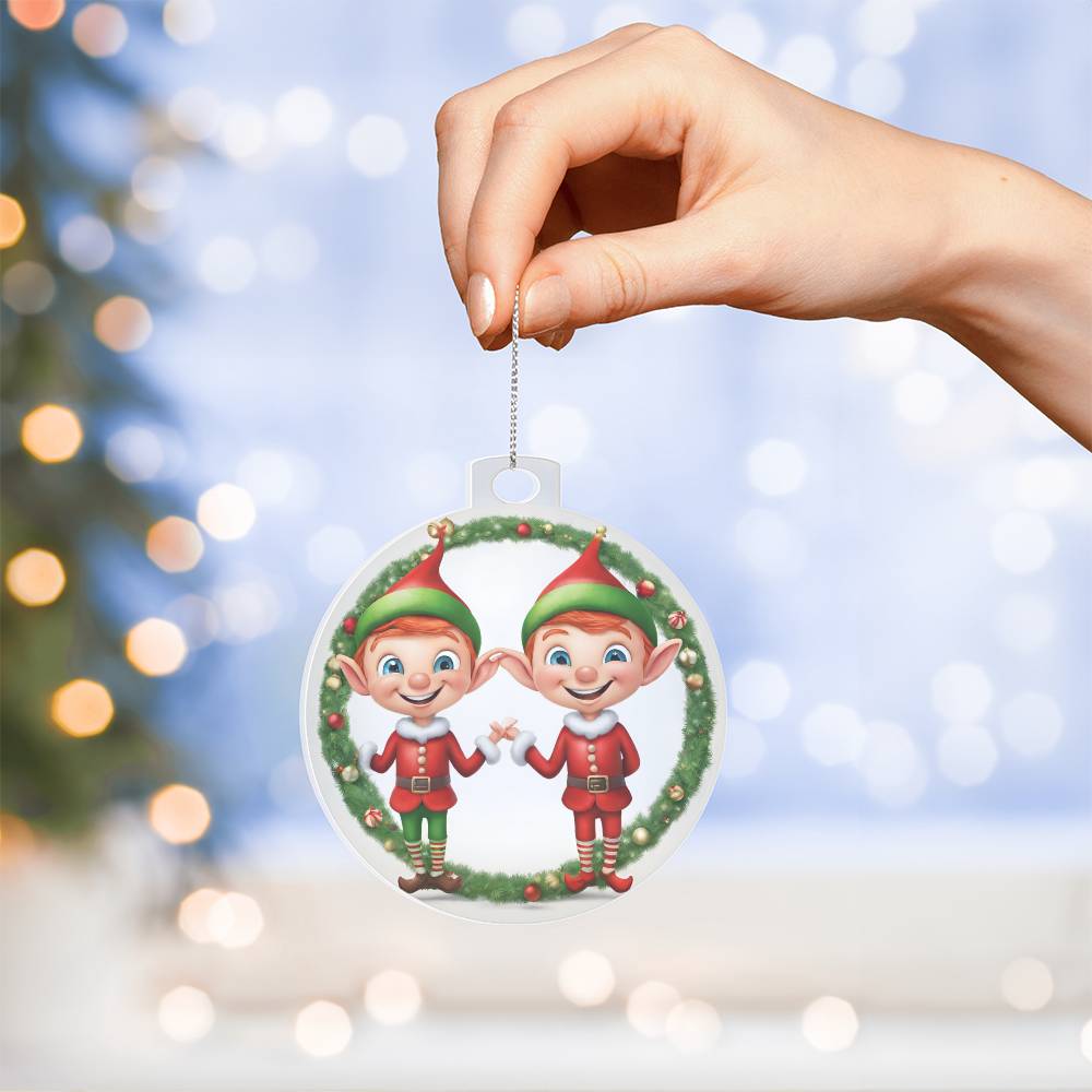 Handcrafted Elves Christmas Ornament - Festive Holiday Decor for Your Tree-[Heartfelt Family Gift]