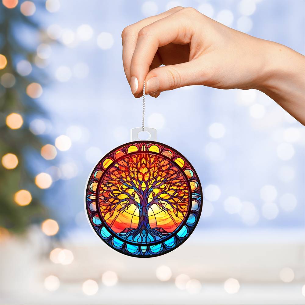 Tree of Life Christmas Ornament - Acrylic and Festive Decor for the Holidays-[Heartfelt Family Gift]