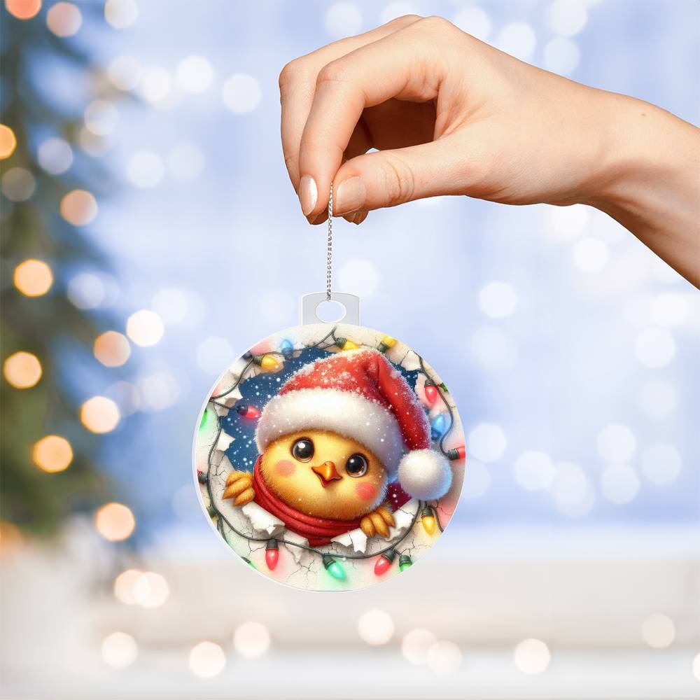 Duck Breakaway 3d Effect Acrylic Ornament-[Heartfelt Family Gift]