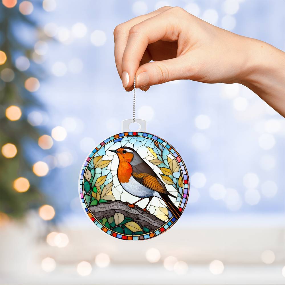 Bird Acrylic Christmas Ornament-[Heartfelt Family Gift]