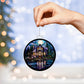 Lake House Stained Glass Christmas Ornament-[Heartfelt Family Gift]