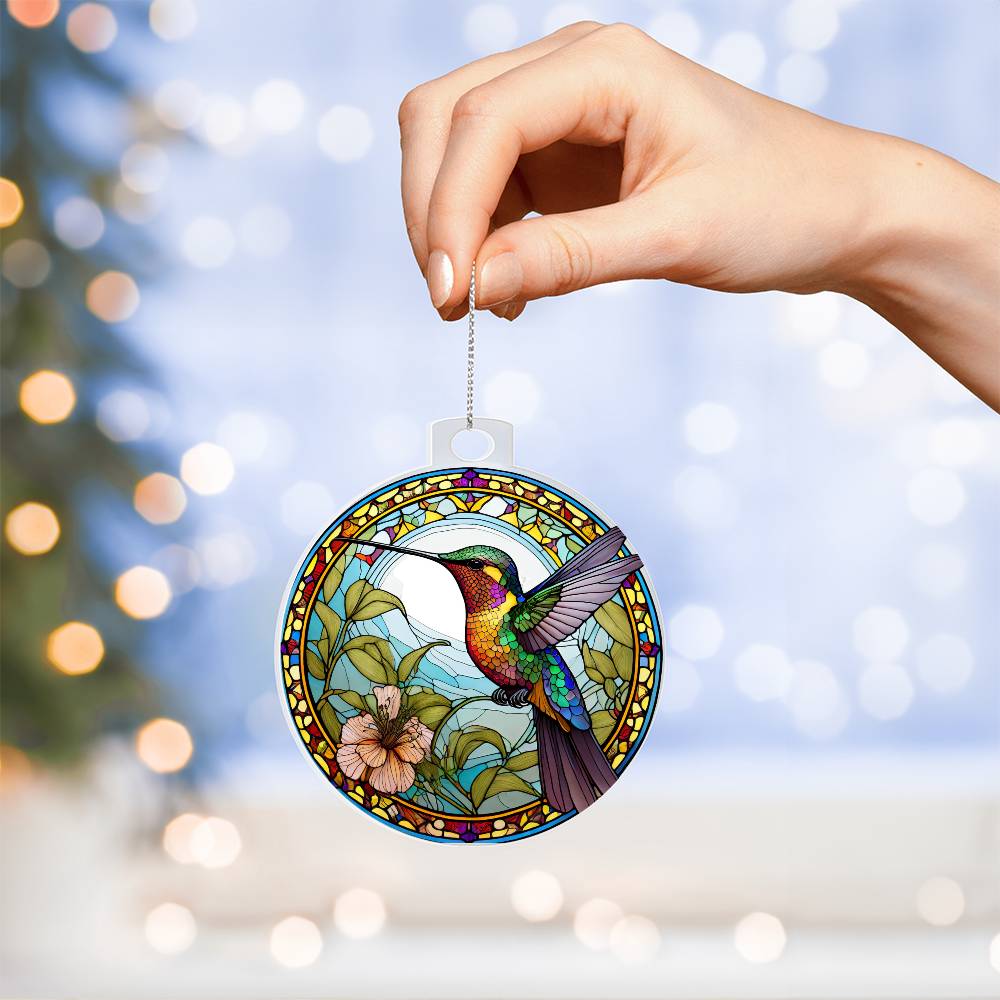 Hummingbird Acrylic Ornament-[Heartfelt Family Gift]