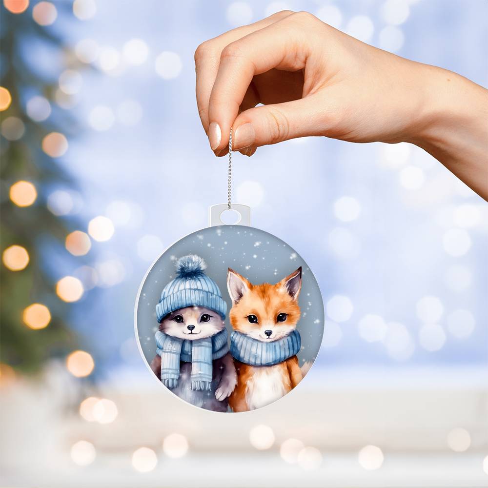 Christmas Safari Ornament - Elephant Giraffe and Zebra Holiday Decor-[Heartfelt Family Gift]