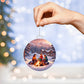 Fireside Snow Day Christmas Ornament - Cozy Holiday Decoration-[Heartfelt Family Gift]