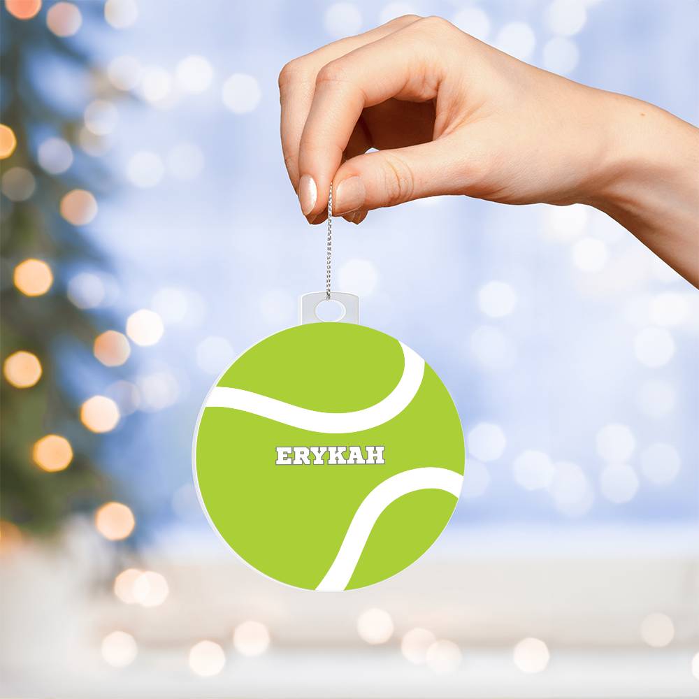 Personalized Tennis Player Christmas Tree Ornament-[Heartfelt Family Gift]