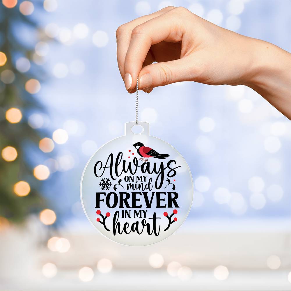 Cardinal Memorial Acrylic Ornament-[Heartfelt Family Gift]