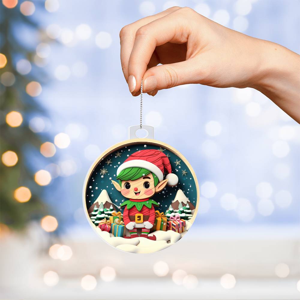 Elf Christmas Tree Ornament-[Heartfelt Family Gift]