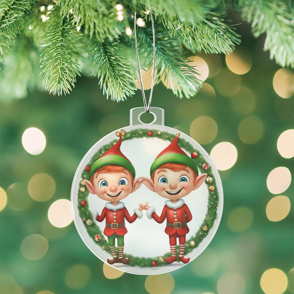 Handcrafted Elves Christmas Ornament - Festive Holiday Decor for Your Tree-[Heartfelt Family Gift]