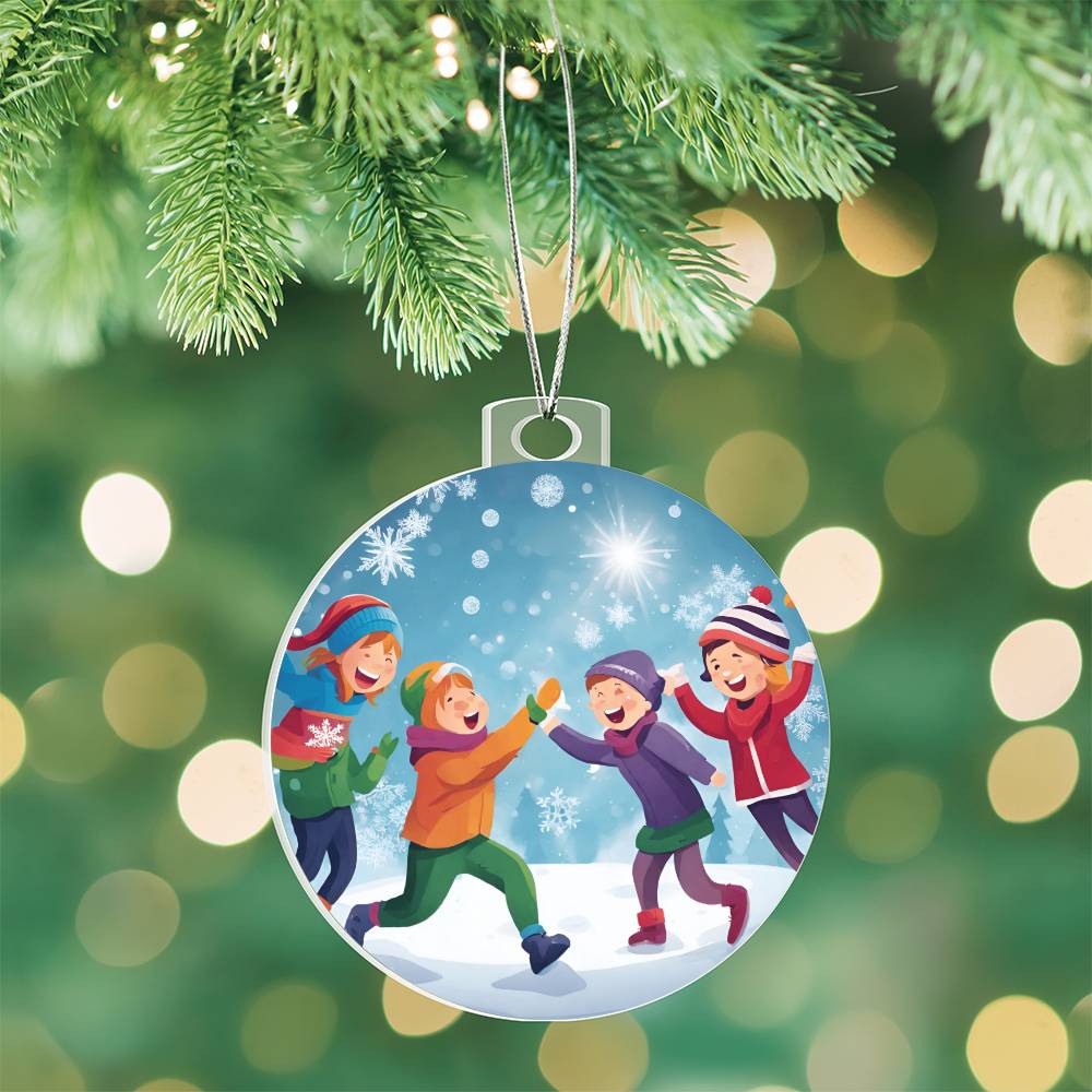 Monogrammed Leather Snow Days Ornament - Perfect Gift for Groomsmen-[Heartfelt Family Gift]