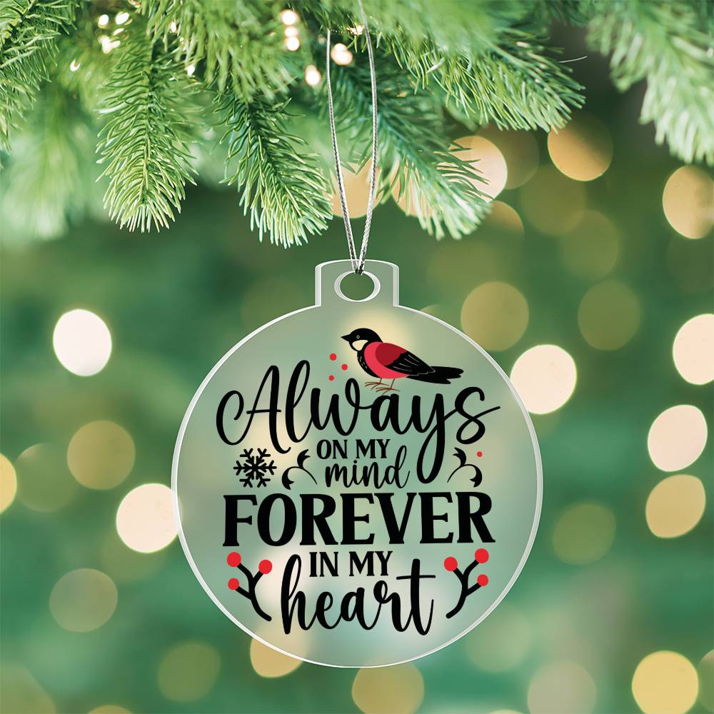 Cardinal Memorial Acrylic Ornament-[Heartfelt Family Gift]