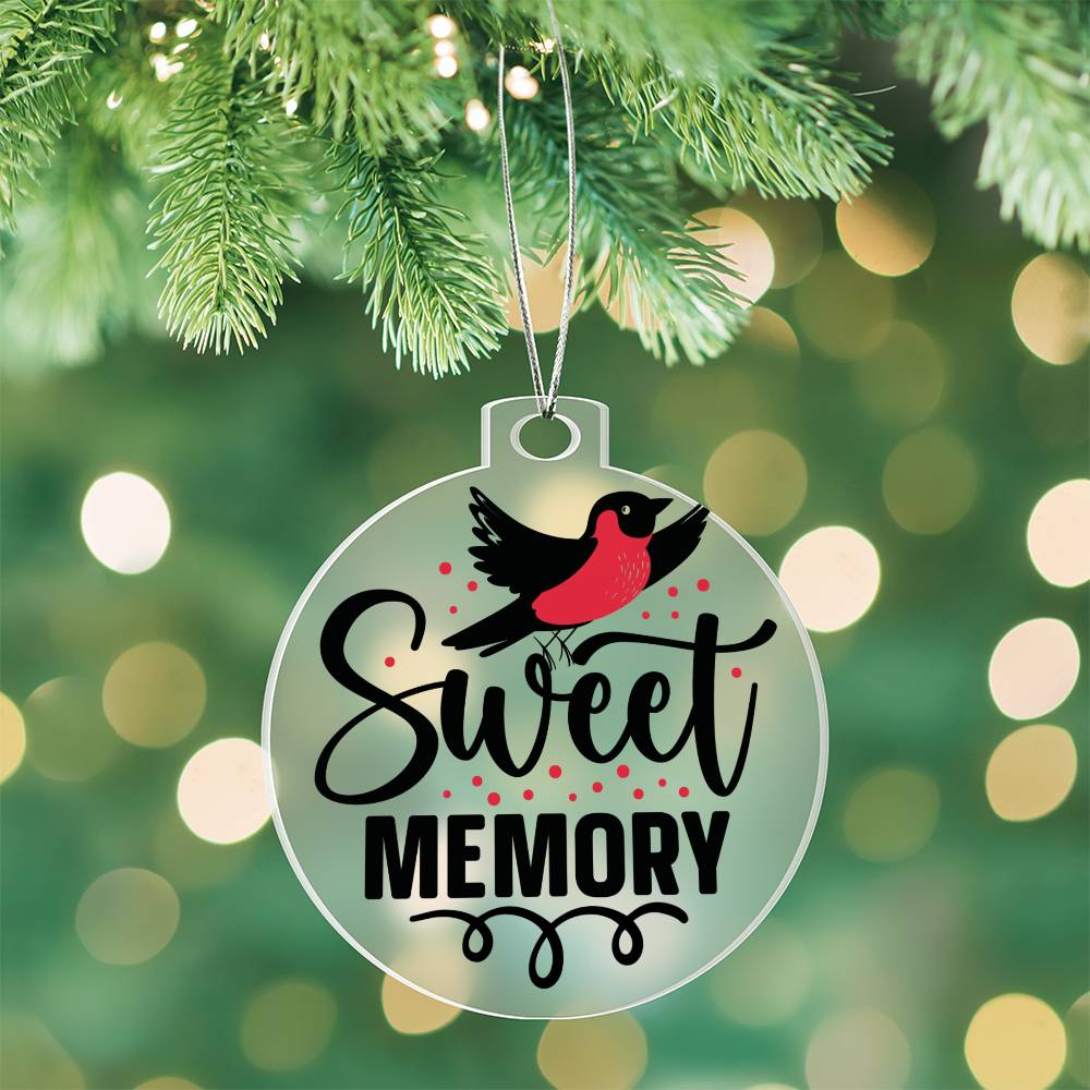 Cardinal Memorial Acrylic Ornament-[Heartfelt Family Gift]