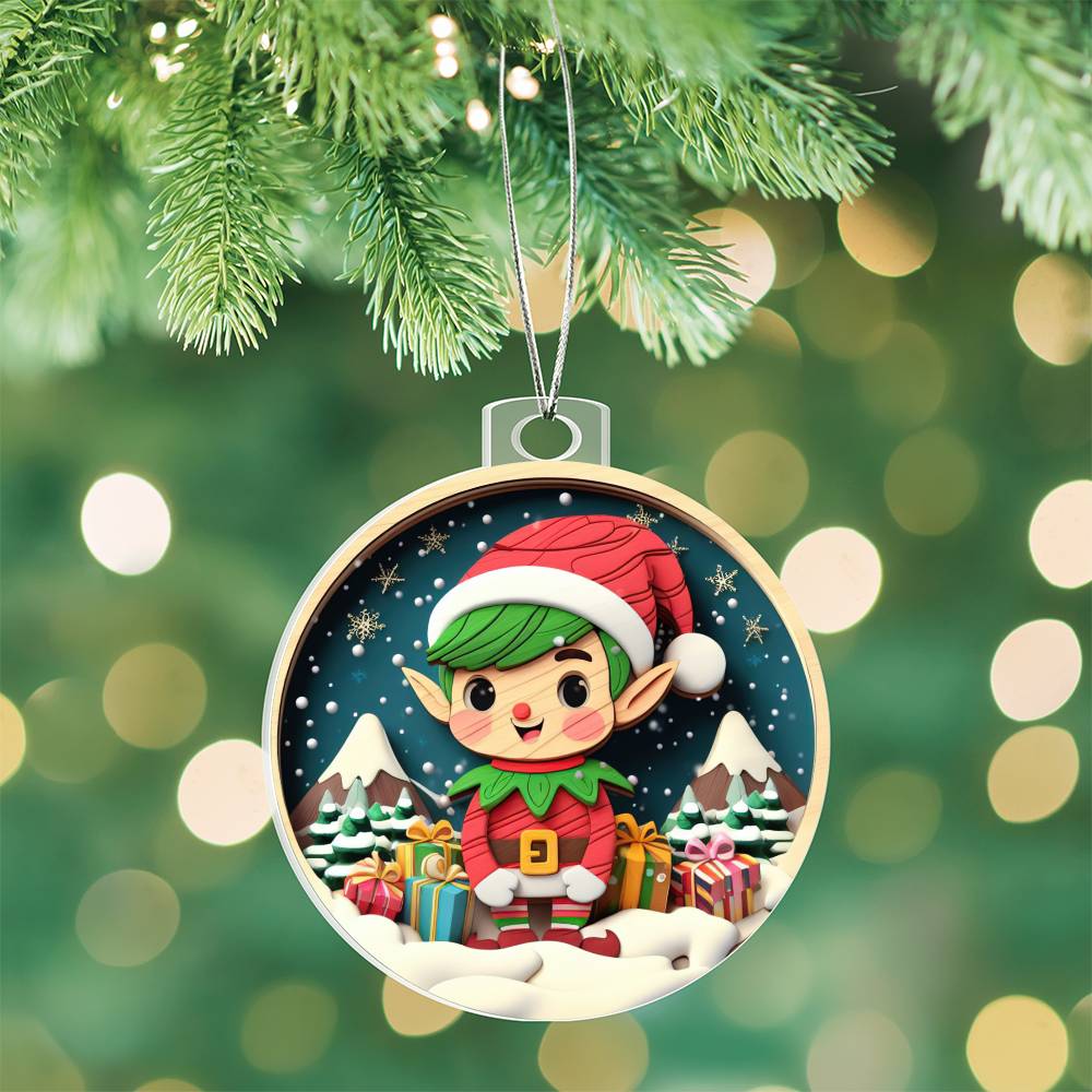 Elf Christmas Tree Ornament-[Heartfelt Family Gift]