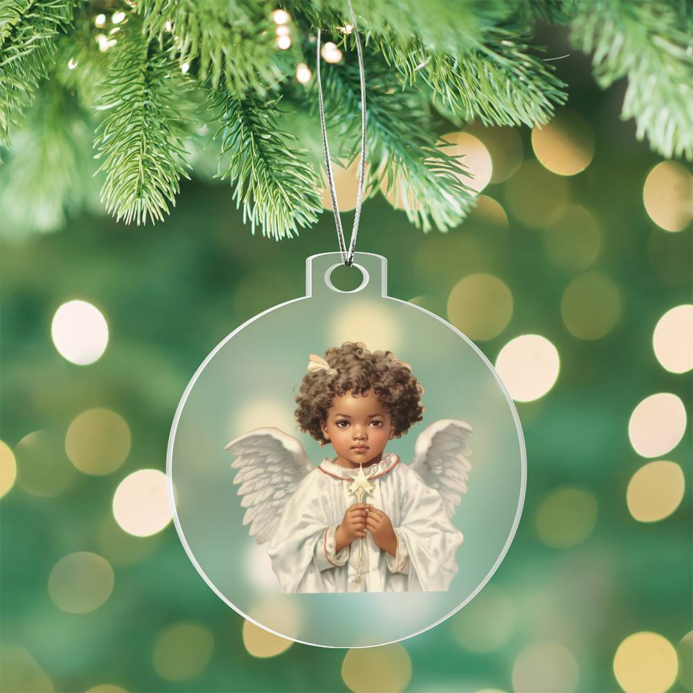 African American Angel Christmas Ornament - Elegant and Festive Decoration for the Holidays-[Heartfelt Family Gift]