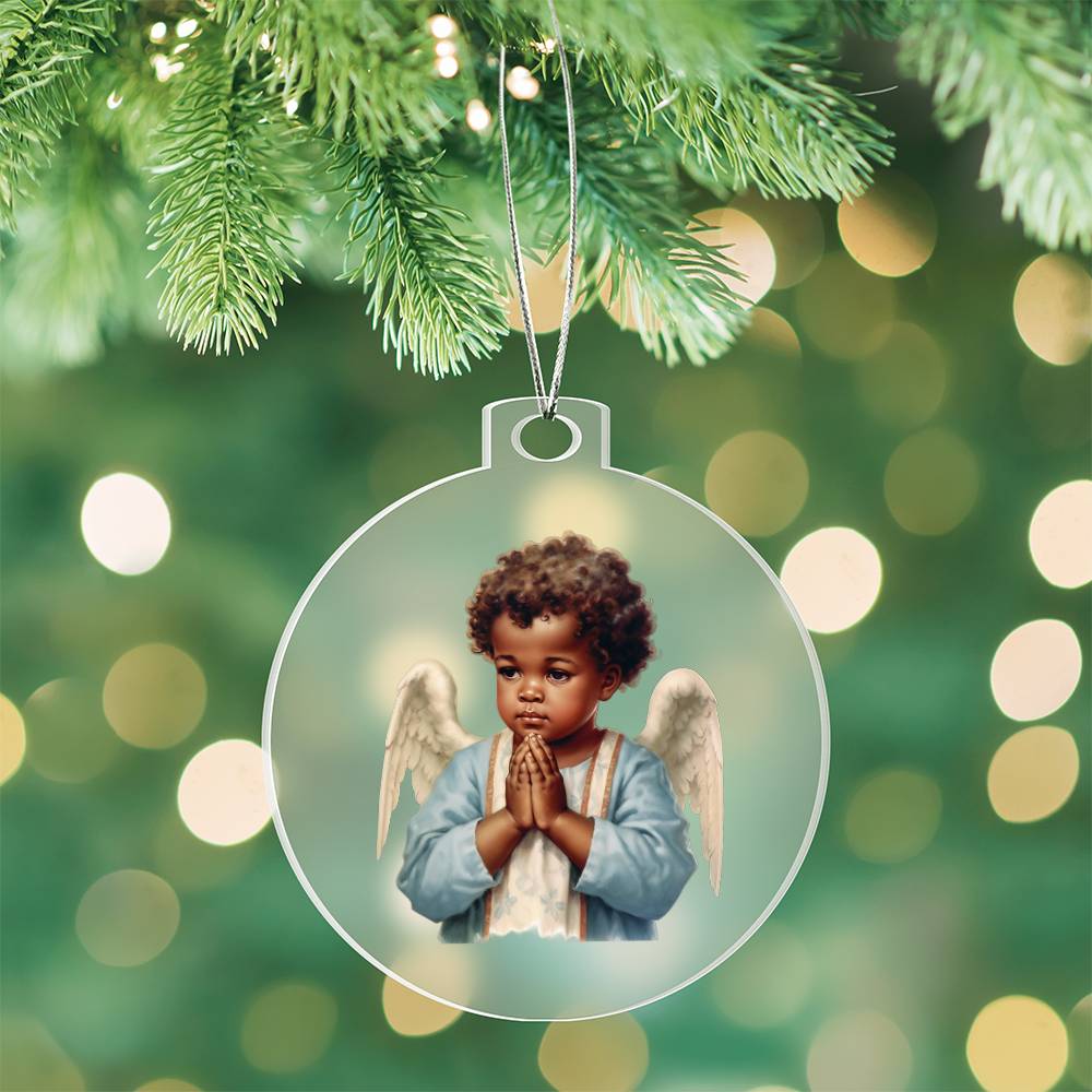 Handcrafted African American Angel Christmas Ornament - Perfect Holiday Decoration-[Heartfelt Family Gift]
