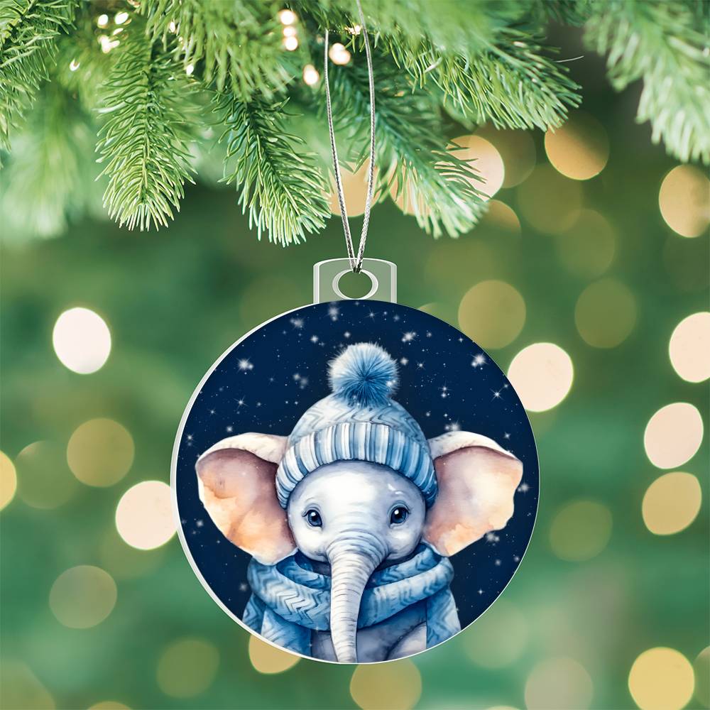 Elephant Christmas Ornament for Festive Holiday Decor - Winter Theme-[Heartfelt Family Gift]