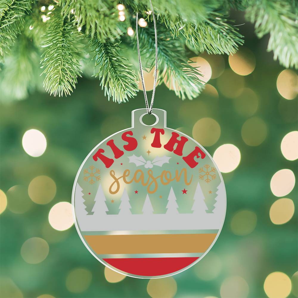 Monogrammed Christmas Ornament - Tis the Season Decoration-[Heartfelt Family Gift]