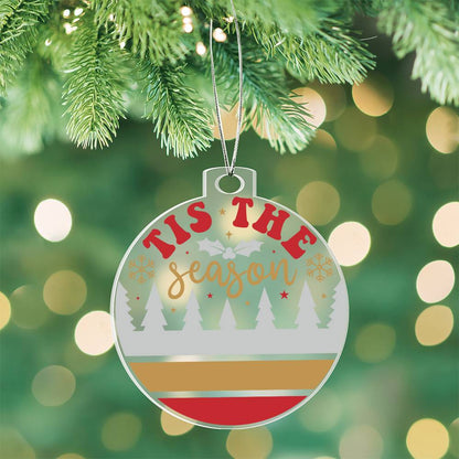 Monogrammed Christmas Ornament - Tis the Season Decoration-[Heartfelt Family Gift]