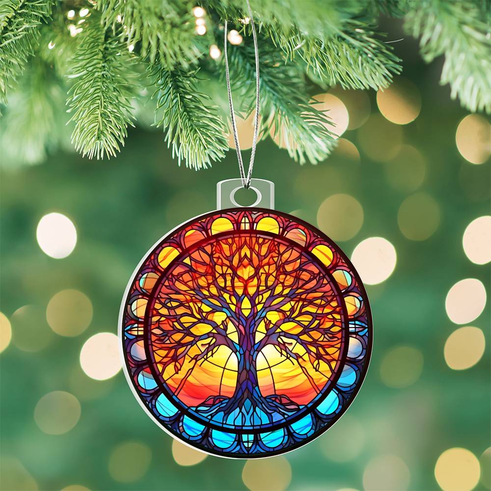 Tree of Life Christmas Ornament - Acrylic and Festive Decor for the Holidays-[Heartfelt Family Gift]