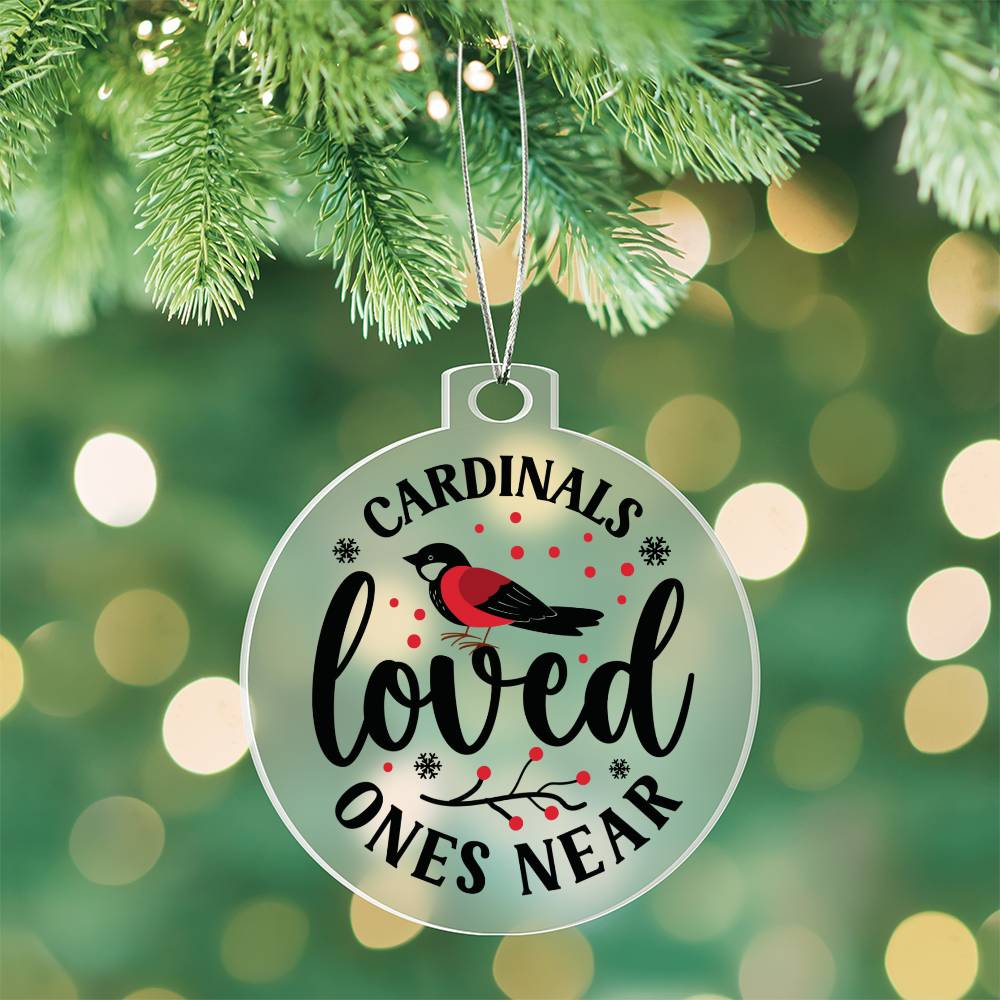 Cardinal Memorial Acrylic Ornament-[Heartfelt Family Gift]