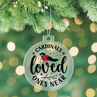 Cardinal Memorial Acrylic Ornament-[Heartfelt Family Gift]