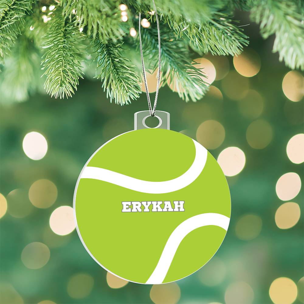 Personalized Tennis Player Christmas Tree Ornament-[Heartfelt Family Gift]