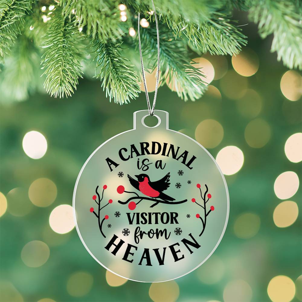 Cardinal Memorial Acrylic Ornament-[Heartfelt Family Gift]