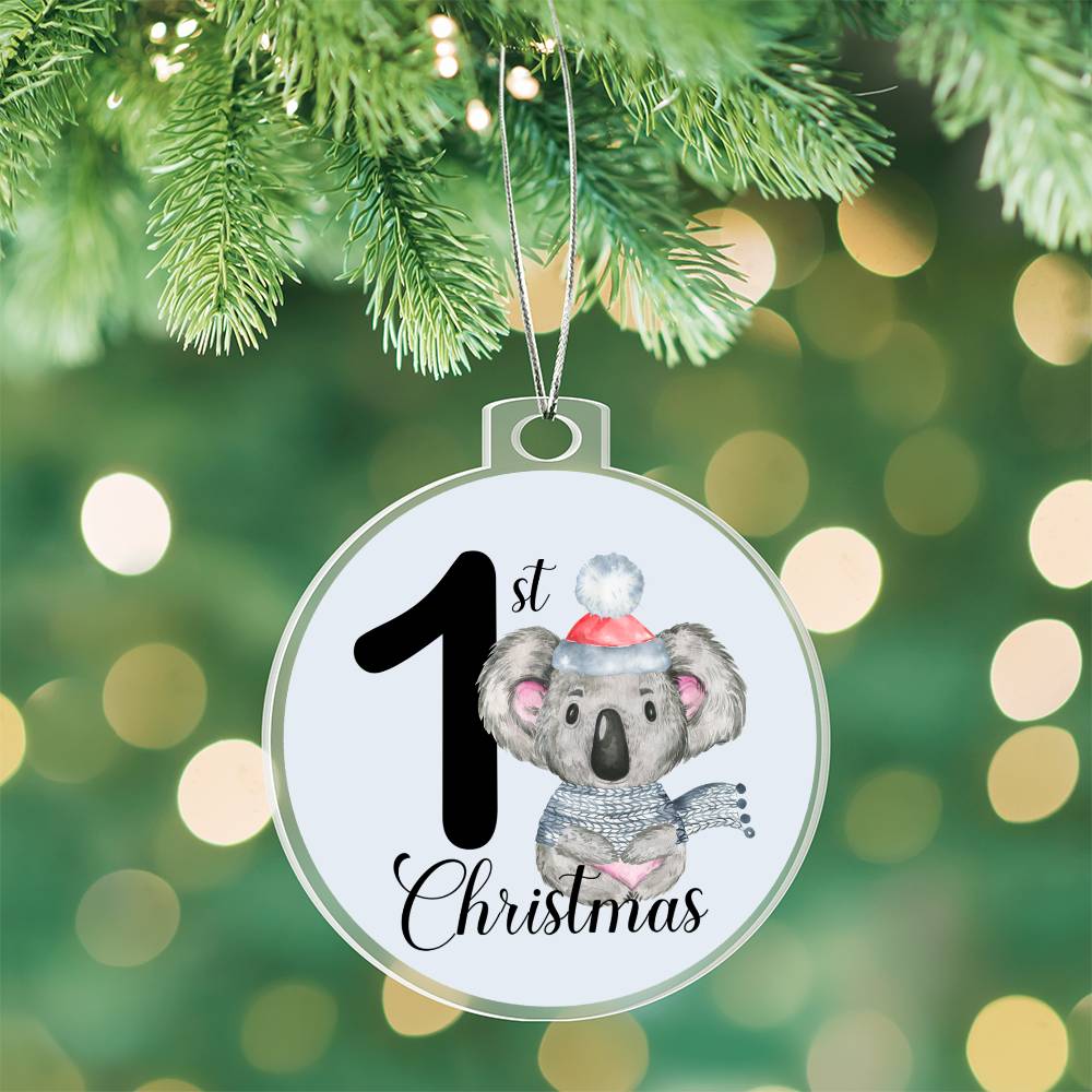 Baby's 1st Christmas Koala Bear Christmas Tree Ornament-[Heartfelt Family Gift]
