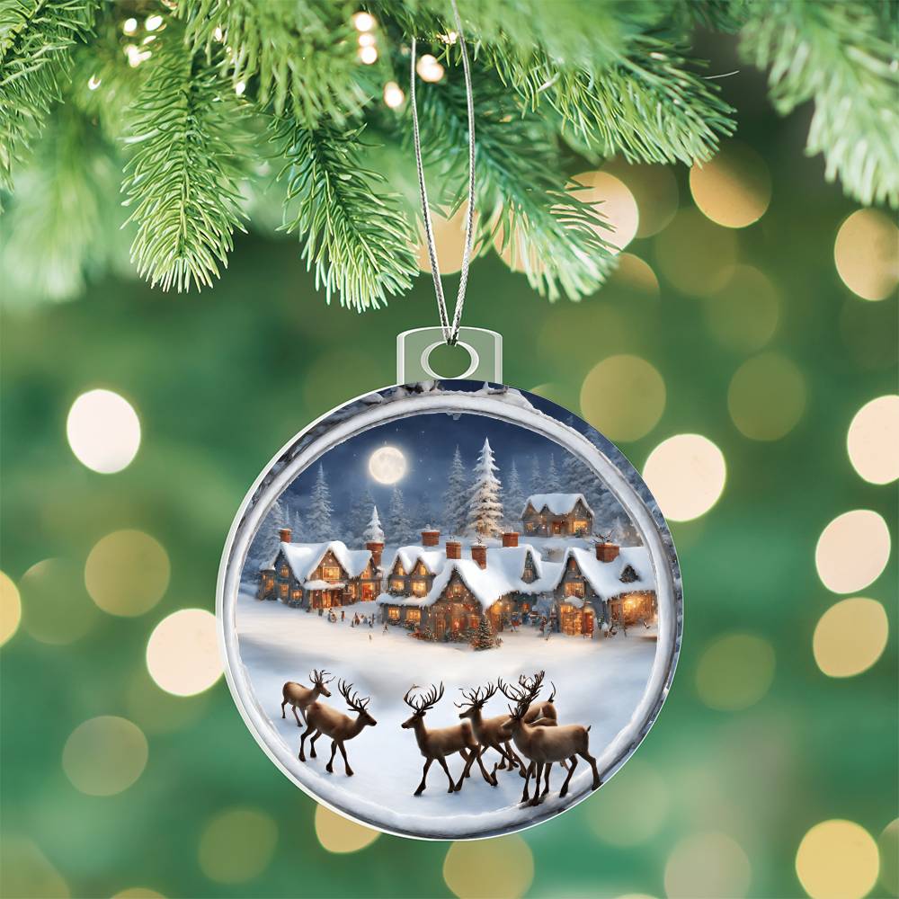 Monogrammed Reindeer Ornament from the North Pole - Perfect for Christmas Decor-[Heartfelt Family Gift]
