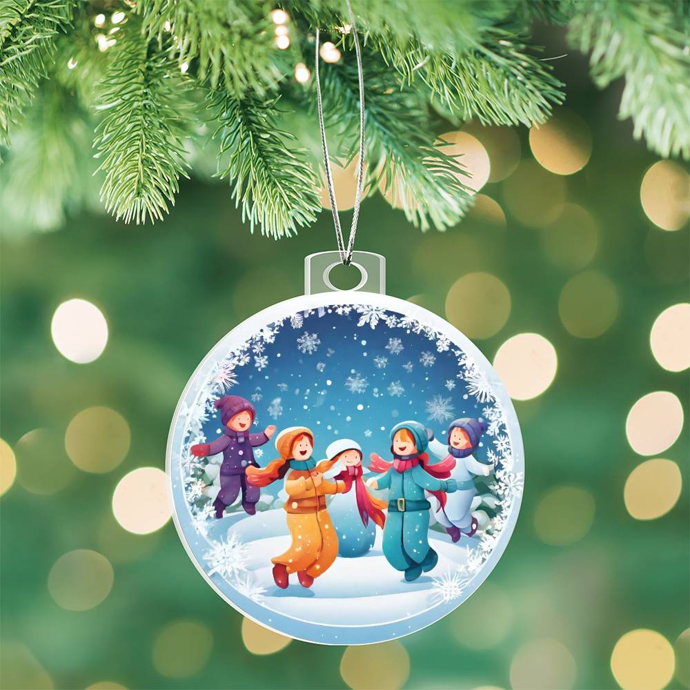 Snow Day Kids Christmas Ornament for Playtime Fun - Add a Festive Touch to Your Tree-[Heartfelt Family Gift]