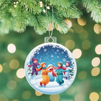 Snow Day Kids Christmas Ornament for Playtime Fun - Add a Festive Touch to Your Tree-[Heartfelt Family Gift]
