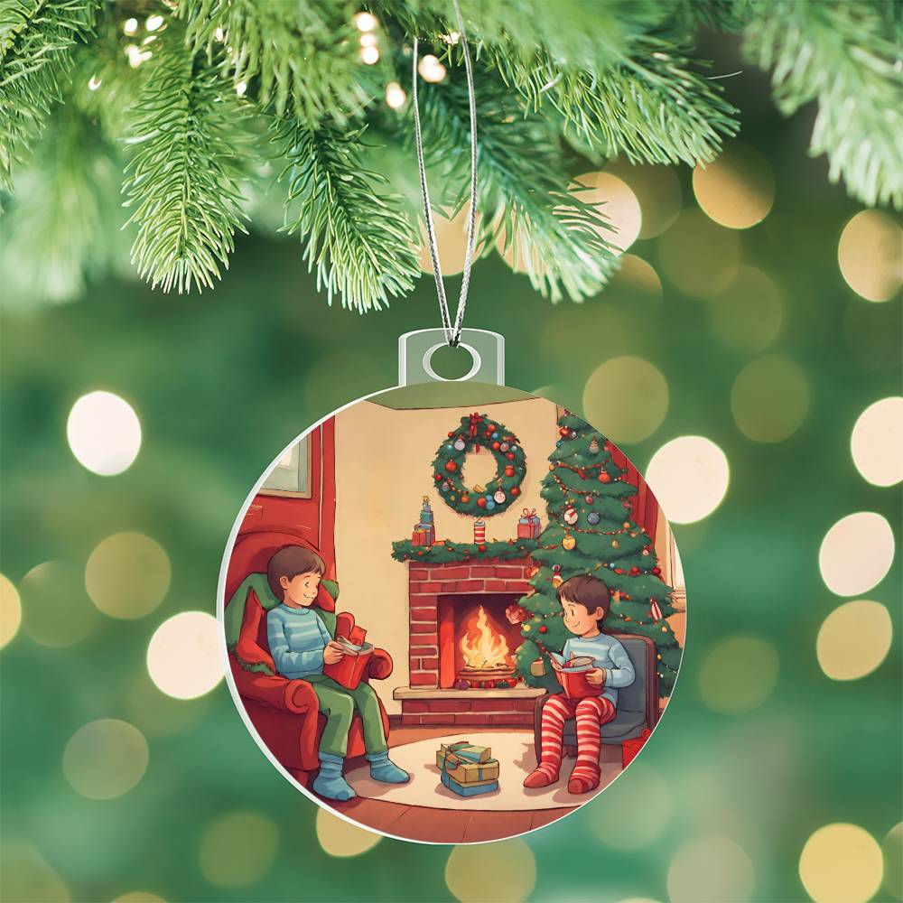 Christmas Tree Abstract Ornament Snow Day Fireside  Charming Holiday Decoration-[Heartfelt Family Gift]