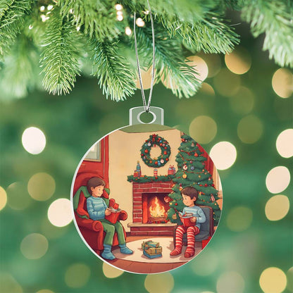 Christmas Tree Abstract Ornament Snow Day Fireside  Charming Holiday Decoration-[Heartfelt Family Gift]