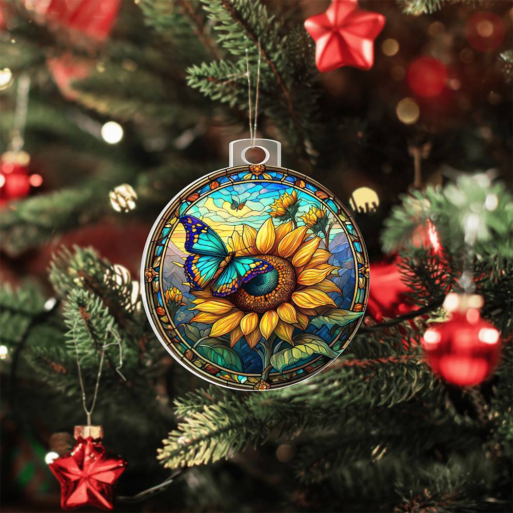 Sunflower Acrylic Ornament-[Heartfelt Family Gift]