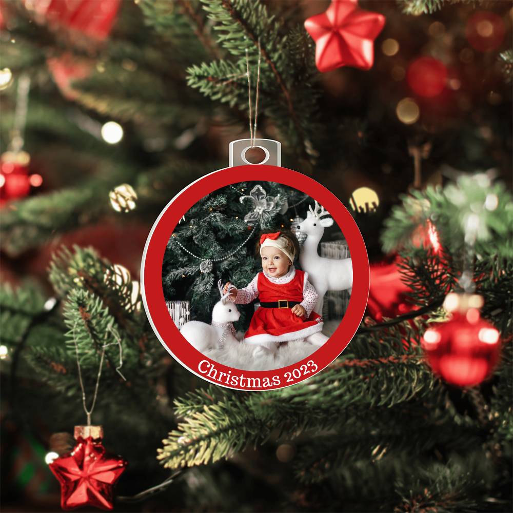 Personalize Photo Christmas Ornament 2023-[Heartfelt Family Gift]