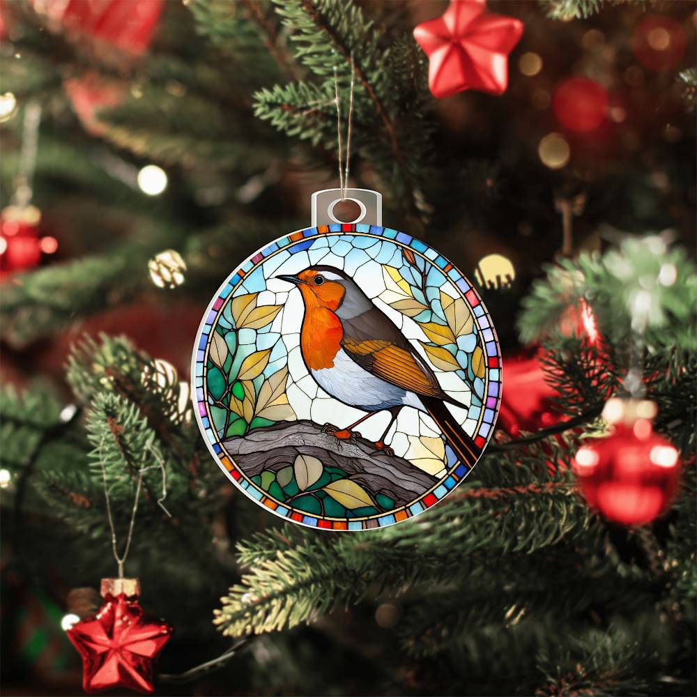 Bird Acrylic Christmas Ornament-[Heartfelt Family Gift]