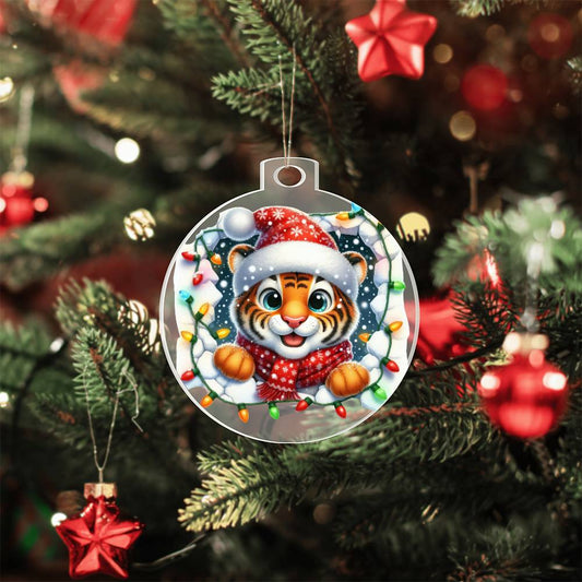 Tiger Breakaway 3D Effect Ornament-[Heartfelt Family Gift]