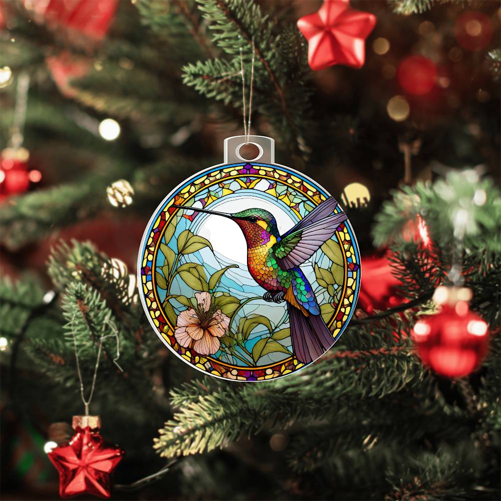 Hummingbird Acrylic Ornament-[Heartfelt Family Gift]